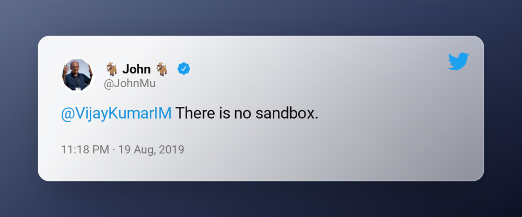 There's no Google Sandbox - John Mu on Twitter