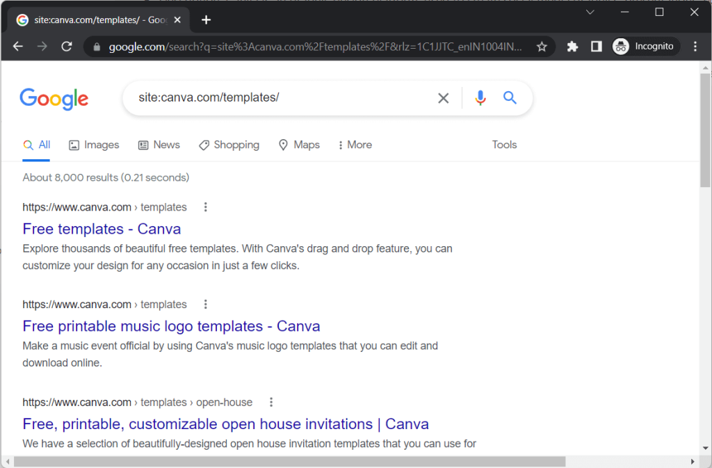 Canva - Programmatic SEO Example