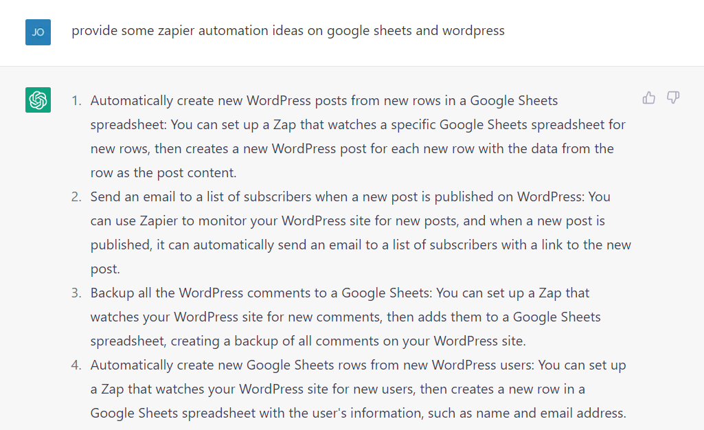 ChatGPT - automation